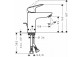 с однорычажным смесителем смеситель для раковины 100, DN 15, Hangrohe Logis, ceramicznym- sanitbuy.pl