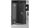 Кабина полукруглая Sanswiss PUR p3p, двери 1 створчатые правые 90 cm, profil хром, стекло прозрачное (монтаж z profilem) 