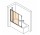 Шторки на ванну Huppe Design Pure - 2-составной 95 cm, профиль серебряный мат., стекло прозрачное
