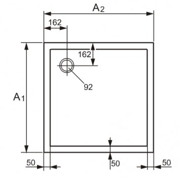 Brodzik Huppe Purano prostokątny 900x900 mm- sanitbuy.pl