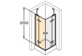 Двери для боковой стенки LEWE Huppe Enjoy PURE 100 cm, монтаж на поддоне, профиль серебряный мат., стекло прозрачное