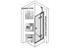 Двери для боковой стенки PRAWE Huppe Enjoy PURE 100 cm, монтаж на поддоне, profil хром eloxal, стекло прозрачное Anti-Plaque