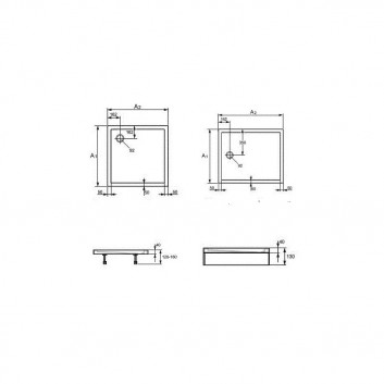 Brodzik Huppe Purano prostokątny 700x1000 mm- sanitbuy.pl