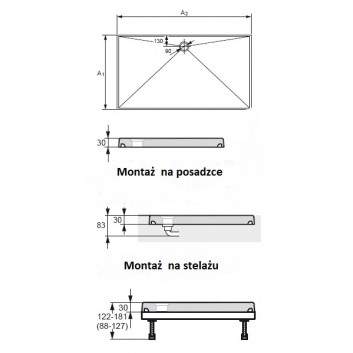 поддон Huppe EASYSTEP manufaktura прямоугольный 1500x1000 mm- sanitbuy.pl