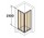 Кабина угловая Huppe Classics 80x80 cm, двери раздвижные 3-częściowe, серебристый блеск, стекло прозрачное 