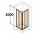 Кабина угловая Huppe Classics 80x80 cm, двери раздвижные 3-częściowe, серебристый блеск, стекло прозрачное 