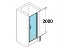 Двери для ниши Huppe Classics 100 cm, wys. 200 cm, серебряный poler, стекло прозрачное z Anti Plaque 