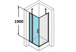 двери раздвижные Huppe Aura Elegance , 900 x 900 mm, стекло прозрачное серебряный mat , - sanitbuy.pl