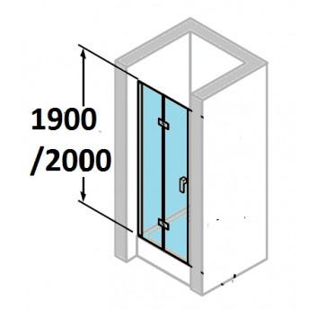 двери для душа Huppe Design 501 - складные, szer. 1200 mm- sanitbuy.pl