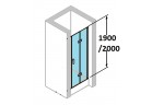 Двери распашные Huppe Design Pure складные, szer. 75 cm, wys. 190 cm, хром, стекло z Anti-Plaque