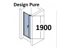 Двери для ниши Huppe Design Pure складные z боковой частью, szer. 140 cm, wys. 190 cm, хром, стекло прозрачное z Anti Plaque