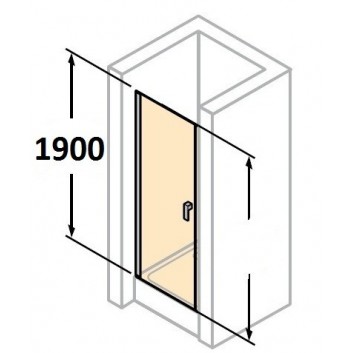 Двери распашные для душа Huppe Design 501 - , szer. 1000mm, с плёнкой Anti-Plaque- sanitbuy.pl