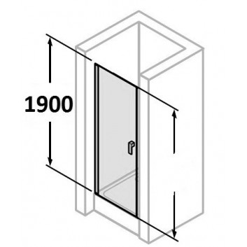 Двери распашные для душа Huppe Design 501 - , szer. 1000mm, с плёнкой Anti-Plaque, profil хром eloxal- sanitbuy.pl