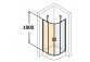 Двери распашные для душа Huppe Design 501 - с металлическим сегментом , szer. 900mm- sanitbuy.pl