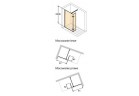 Стенка Walk -in z ruchomym segmentem Huppe Enjoy Pure, Typ 900, хром, стекло прозрачное z AntiPlaque
