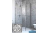 Кабина Radaway Fuenta New KDD-B 90x90 cm (typ - BIFOLD), хром, стекло прозрачное EasyClean, 384071-01-01L+384071-01-01R