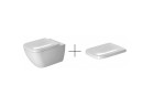 Раковина Duravit Happy D.2 подвесной 36,5x54 cm, rimless, bezrantowa + сидение опускающаяся плавно
