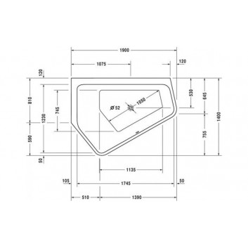 Раковина Duravit Darling New 550x480 mm, на одно отверстие- sanitbuy.pl