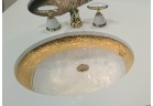  Раковина в столешнице Laureate Polished Gold овальная 49x41cm 