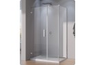 Двери одностворчатые с задней стенкой SanSwiss PUR PU31P левые, szer. 1000, wys. 2000, хром, przezroczysta, profil пристенный
