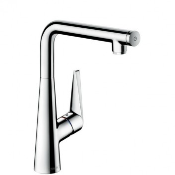 Bateria kuchenna jednouchwytowa Hansgrohe Metris Select stojąca, wys. 401 mm, chrom, wyciągana wylewka- sanitbuy.pl