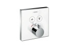 Смеситель термостатическая Hansgrohe ShowerSelect Glass скрытая, el. zewnętrzny, белый/хром, 2 приёмника