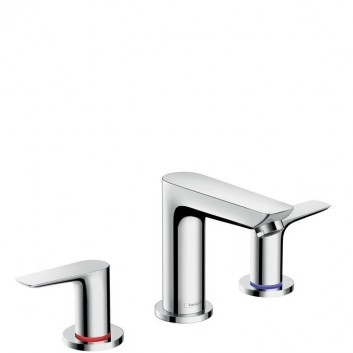 Bateria umywalkowa 3-otworowa Hansgrohe Talis E wys. 127 m, chrom, komplet odpływowy- sanitbuy.pl