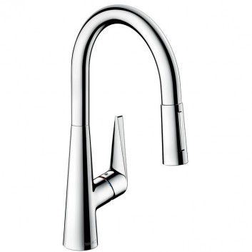 Bateria kuchenna 1-uchwytowa Hansgrohe Talis S 200 wys. 400 mm, chrom, wyciągana wylewka- sanitbuy.pl