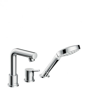 Bateria wannowa 3-otworowa Hansgrohe Talis S chrom, montażna brzegu wanny- sanitbuy.pl