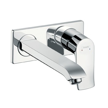 Bateria Hansgrohe Metris E2 umywalkowa ścienna z wylewką 225 mm- sanitbuy.pl