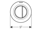 Кнопка uruchamiający do WC Geberit Sigma 01 pneumatyczny, ręczny, dwudzielny, скрытый, хром глянец, Sigma 8 cm