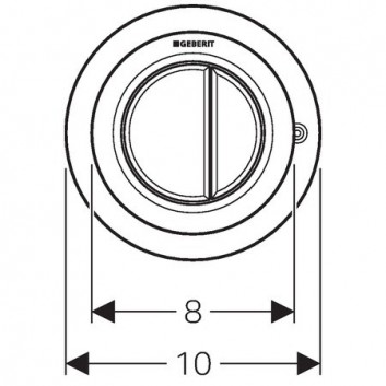 Кнопка uruchamiający do WC Geberit Sigma 01 pneumatyczny, ręczny, dwudzielny, скрытый, Sigma 8 cm- sanitbuy.pl