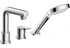 Смеситель для ванны Hansgrohe Talis S, на 3 отверстия, для установки на борт ванны, DN15, хром