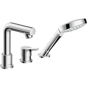 Смеситель для ванны Hansgrohe Talis S, на 3 отверстия, для установки на борт ванны, DN15, хром- sanitbuy.pl