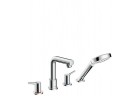 Смеситель для ванны на 4 отверстия Hansgrohe Talis S хром, монтаж на борт ванны, el. zewnętrzny, system zabezpieczeń EN1717