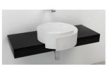 Полка pod umywalki Flaminia Roll 250-80 x 46 x 10 cm, чёрный глянец, материал: pietraluce- sanitbuy.pl