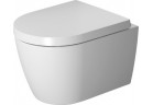Раковина WC подвесной Compact Duravit Rimless, белая, 48 x 36 cm, powłoka HygieneGlaze+крышка с микролифтом широкая