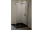 Кабина typu walk-in пристенная Novellini Kuadra H 87-90 cm, profil хром, стекло прозрачное
