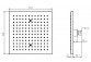 Верхний душ квадратная Omnires 25x25 - sanitbuy.pl