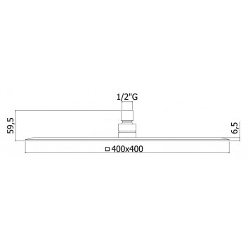 Верхний душ / sito natryskowe 400x400mm QUADRATO Paffoni- sanitbuy.pl