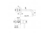 Смеситель для раковины скрытая L-245mm Paffoni Stick 1-odbiornik