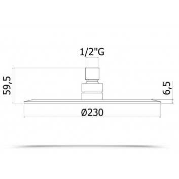 Верхний душ / sito metal диаметр 230mm BAHAMAS Paffoni Stick - sanitbuy.pl