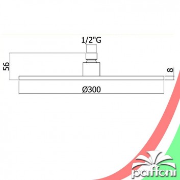 Верхний душ / sito metal диаметр 300mm Paffoni Stick - sanitbuy.pl