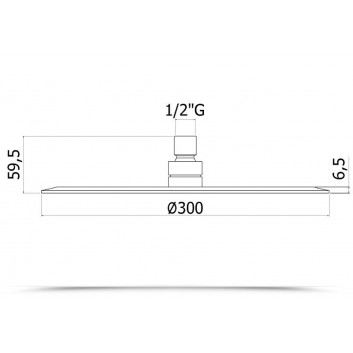 Верхний душ / sito metal диаметр 300mm JAMAICA Paffoni Stick - sanitbuy.pl