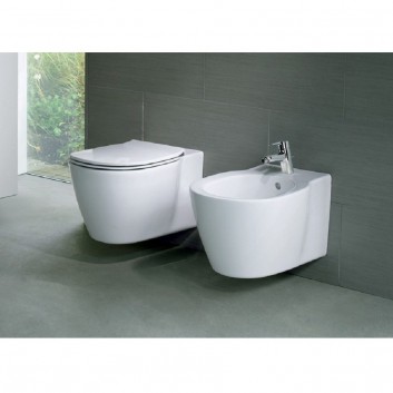 Подвесной унитаз WC Ideal Standard 36,5x54 cm Connect Rimles Aquablade белая- sanitbuy.pl