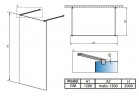 Стенка Walk-In Radaway Modo New I 130, 128x200cm, хром, стекло бесцветное
