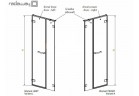 Двери для душа wnękowe 100cm x 200cm правые Radaway Arta DWB