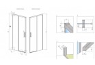 Двери wnękowe 100cm x 200.5cm левые стекло бесцветное хром Radaway Idea DWJ