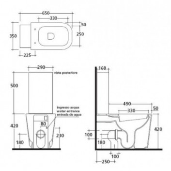 Компактный унитаз Wc 650 x 350 x 420 mm Galassia MEG11 - sanitbuy.pl