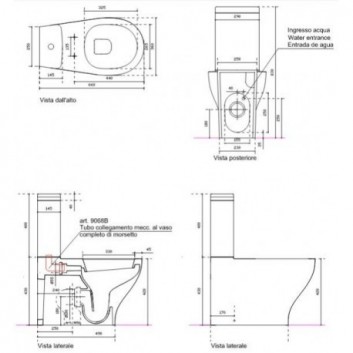 Компактный унитаз wc 660 x 370 x 420 mm перелив универсальный Galassia Eden- sanitbuy.pl